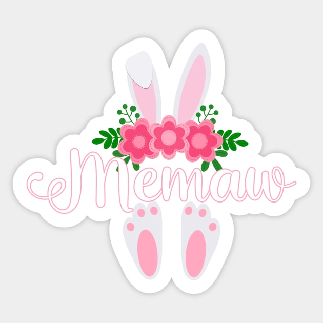 EASTER BUNNY MEMAW FOR HER - MATCHING EASTER SHIRTS FOR WHOLE FAMILY Sticker by KathyNoNoise